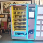 Penjual Minuman Putih Dan Burger Makanan Ringan Layar Iklan Lcd Vending Machine