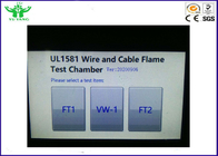 UL1581 Wire and Cable Fire Test Chamber Peralatan Pengujian Kawat