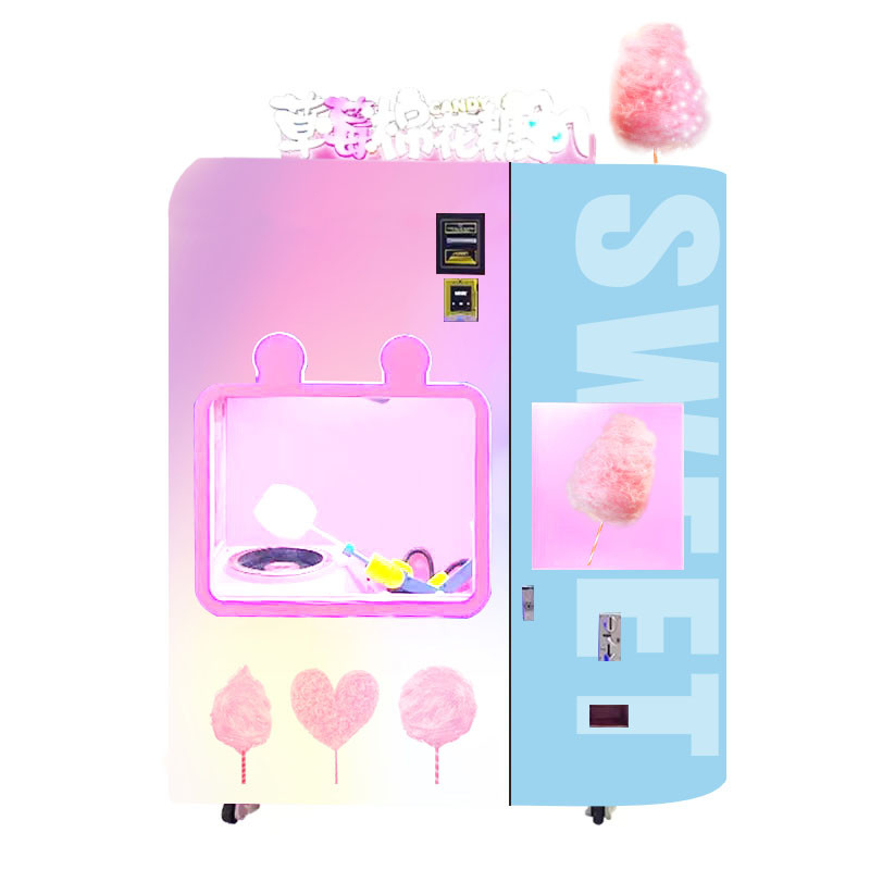 Pemeliharaan Rendah Kapun Candy Maker Vending Machine 110V/220V Tegangan Dinilai 2500W Daya Nilai Layar Vertikal Sentuh 32-Inch
