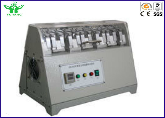 40 ° V jenis Peralatan Pengujian Alas Kaki / Sepatu Kulit Atas 300CPM Flexing Tester