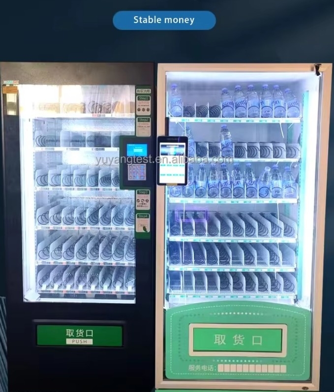 Mesin penjual otomatis penuh untuk penjual es krim yang nyaman dengan remote control dan sistem peringatan