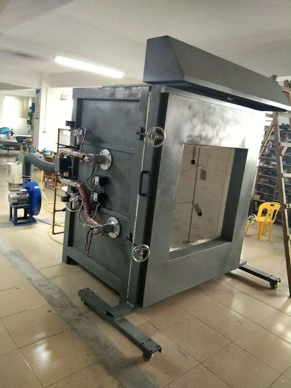 ISO 834 sesuai dengan tungku uji tahan api vertikal dengan suhu 1200 °C dan konstruksi modular