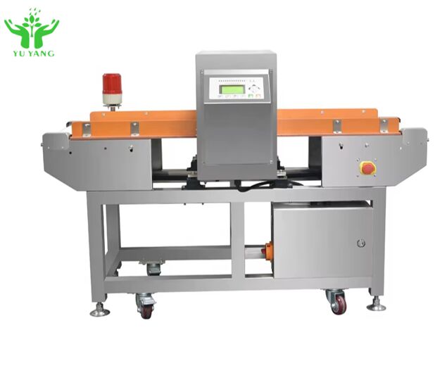 Detektor logam kelas makanan dengan sistem penolakan alarm suara dan cahaya untuk kontrol kualitas