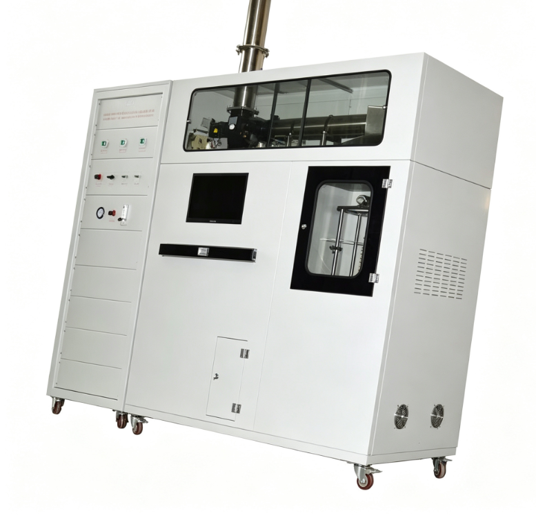 Alat Uji Flammability Cone Calorimeter Standar ISO 5660 dengan Intensitas Radiasi 100 kW/m² dan Timbangan Elektronik Presisi Tinggi