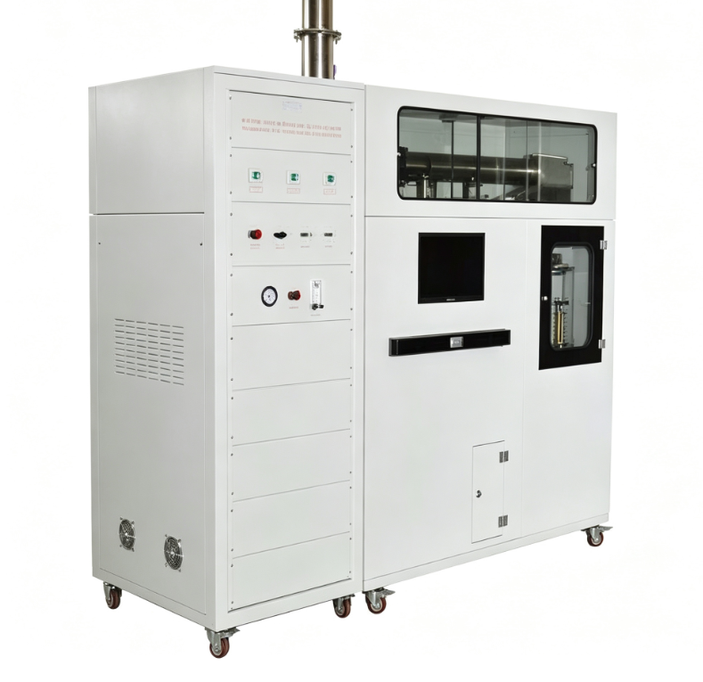 Alat Uji Flammability Cone Calorimeter Standar ISO 5660 dengan Intensitas Radiasi 100 kW/m² dan Timbangan Elektronik Presisi Tinggi