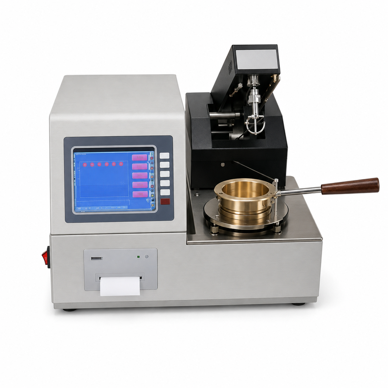 ASTM D92 Otomatis Cleveland Open Cup Flash Point Tester Perkakas Analisis Minyak Pelumas Petroleum Instrumen Laboratorium