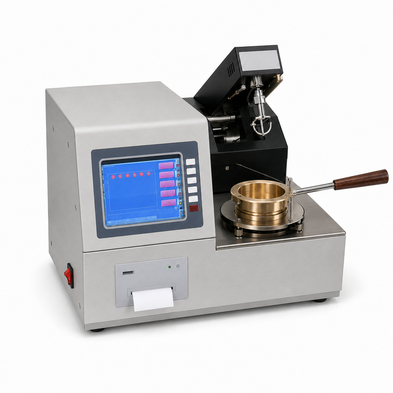 ASTM D92 Otomatis Cleveland Open Cup Flash Point Tester Perkakas Analisis Minyak Pelumas Petroleum Instrumen Laboratorium