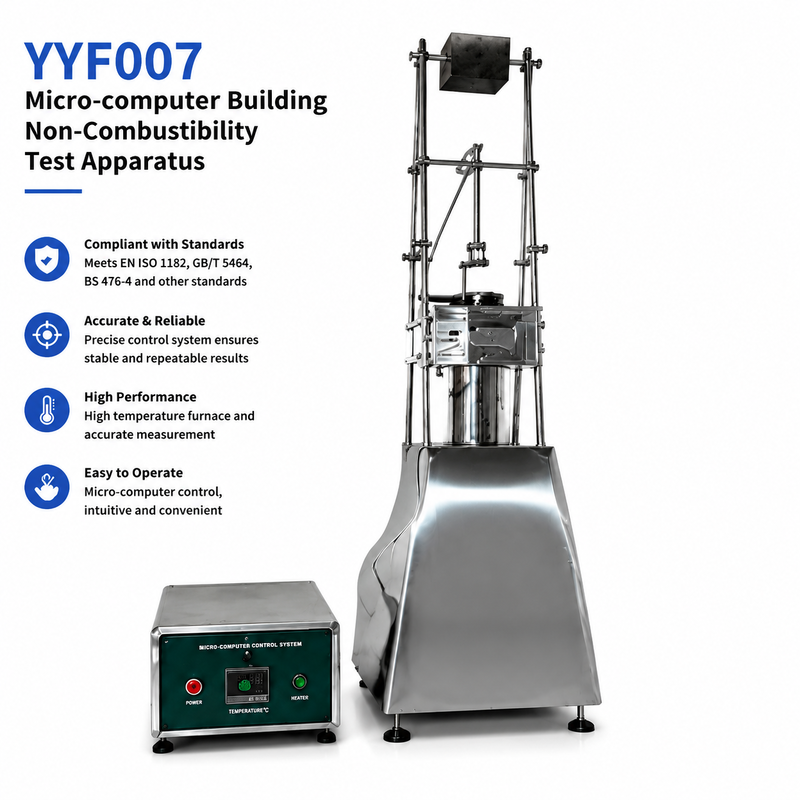 Kontrol komputer mikro EN ISO 1182 Sesuai dengan non-combustibility test apparatus dengan 1600 °C resistance panas fire tester
