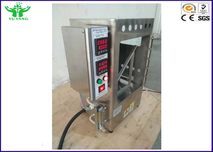CPSC 16 CFR Bagian 1611 SPI Flammability Tester Vinyl Plastik Film AC 220V 50Hz 3A