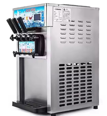 220v kecil komersial Soft Serve Ice Cream Machine Baja tahan karat